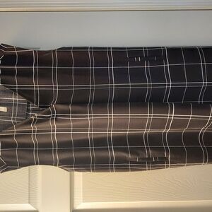 Black and White Plaid Sleeveless Dress